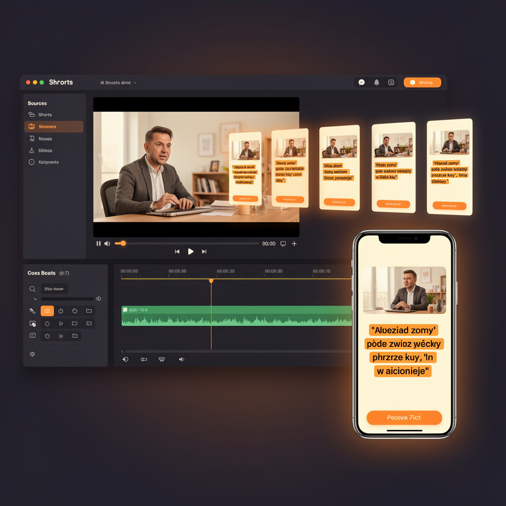 [AI] Jak tworzyć Shorts z kursów online i webinarów po polsku bez ręcznego montażu